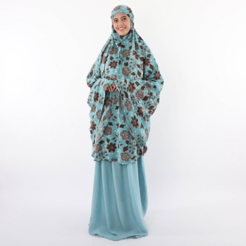 Mukena Tazbiya Scallop Floral Tosca